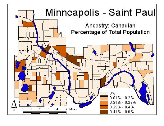 Map of Canadian Ancestry