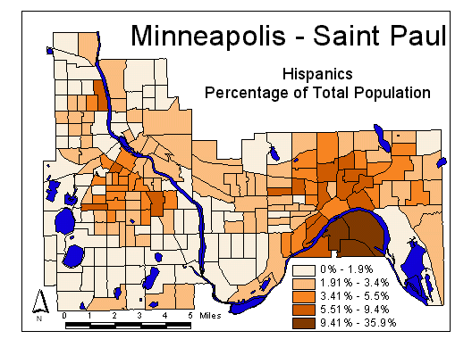 Map: Hispanics