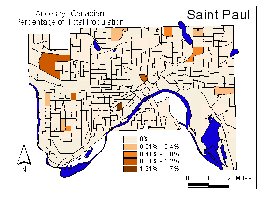 Map of Canadian Ancestry