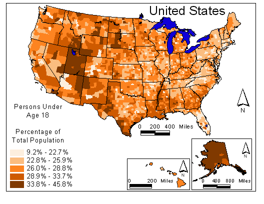 Age Map: Under 18