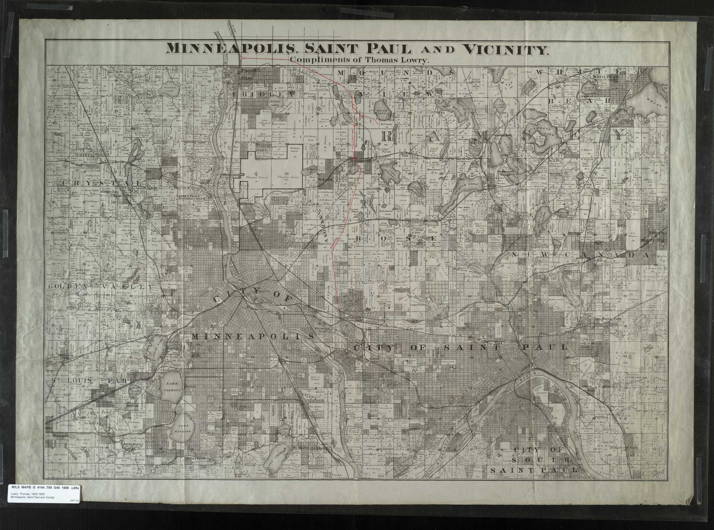 Rice's map of the city of St. Paul, Minnesota, 1880
