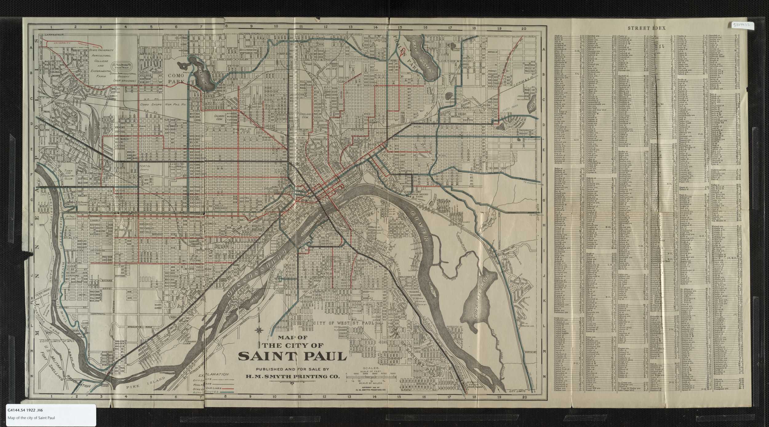 Historic Map - St. Paul, MN - 1867