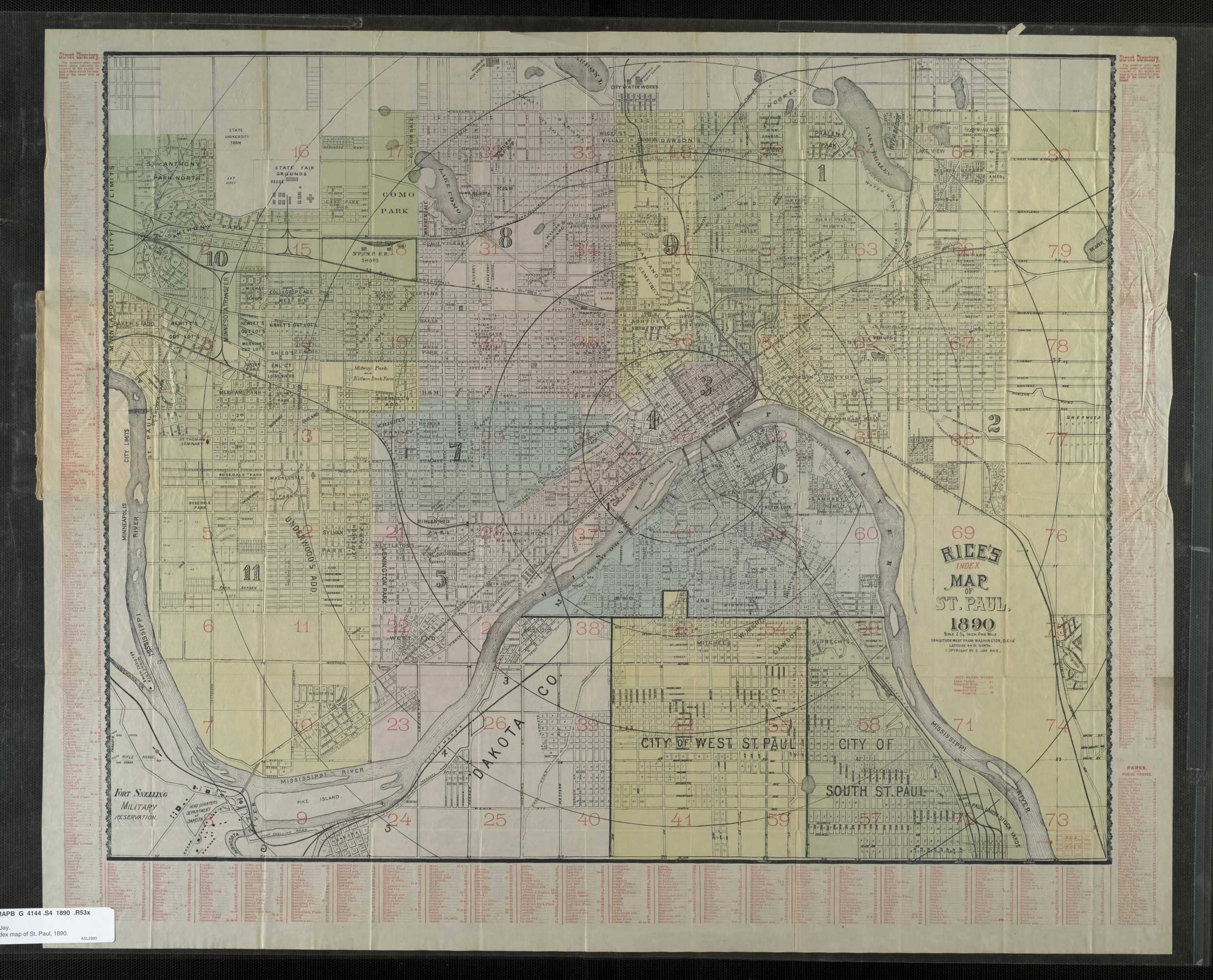 Beautifully restored map of Saint Paul, Minnesota from 1888 - KNOWOL