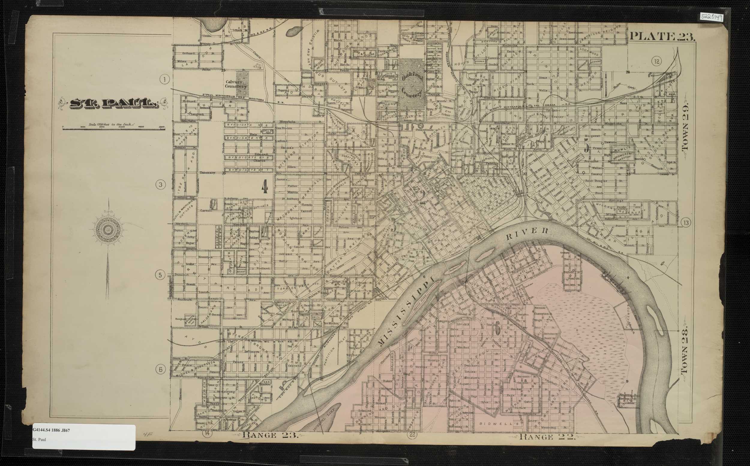 St Paul Map, 1891