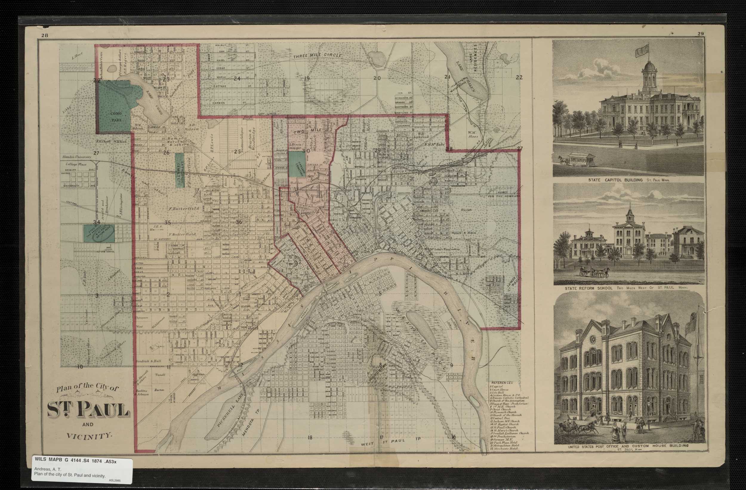 St Paul Map, 1891