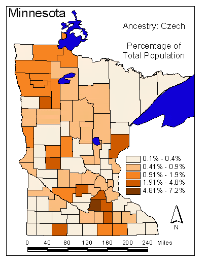 Map of Czech Ancestry