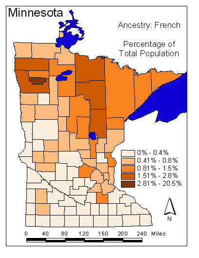 Map of French Ancestry