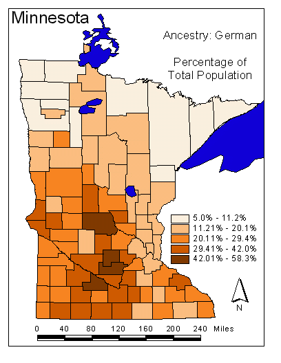 Map of German Ancestry