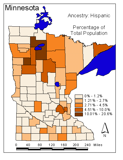 Map of Hispanic Ancestry