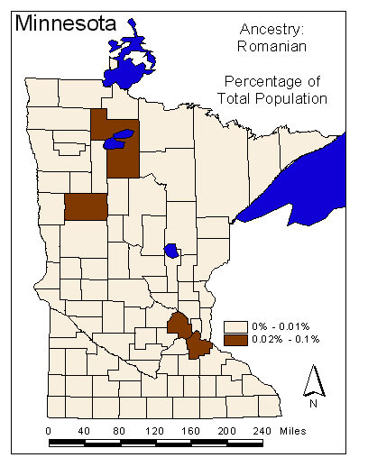 Map of Romanian Ancestry