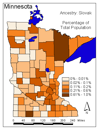 Map of Slovak Ancestry