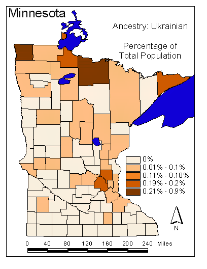 Map of Ukrainian Ancestry