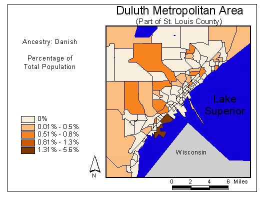 Map of Danish Ancestry