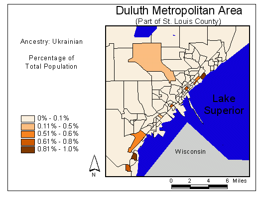 Map of Ukrainian Ancestry