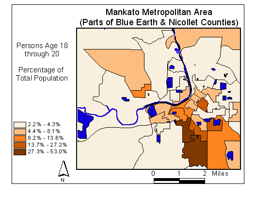 Age Map: 18 through 20