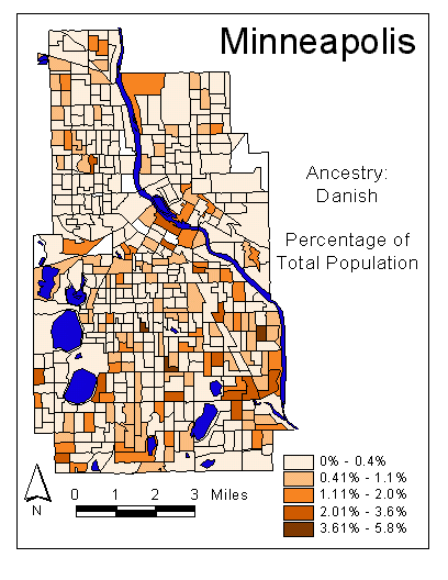 Map of Danish Ancestry