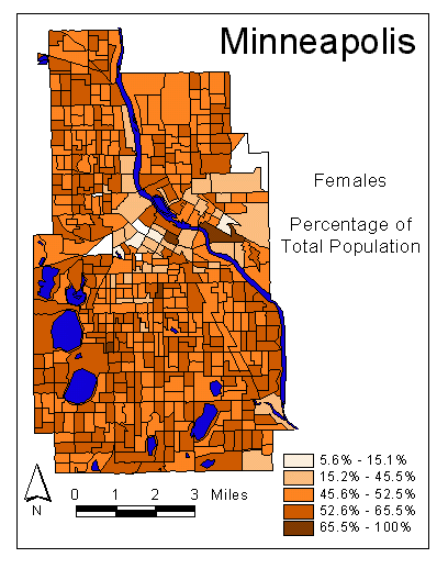 Gender Map: Females