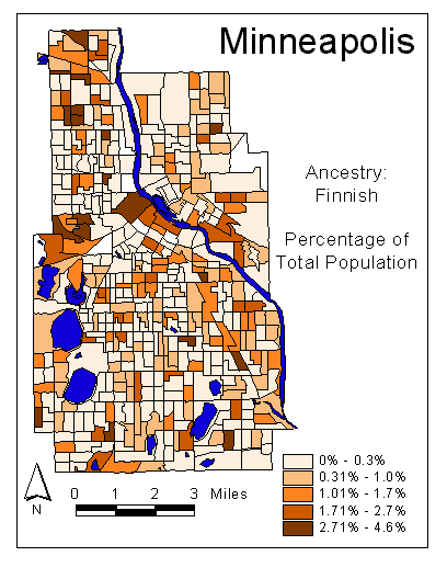 Map of Finnish Ancestry