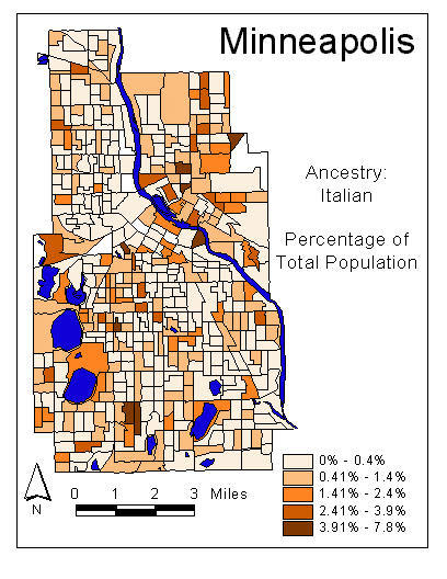 Map of Italian Ancestry