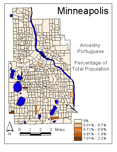 Map of Portuguese Ancestry