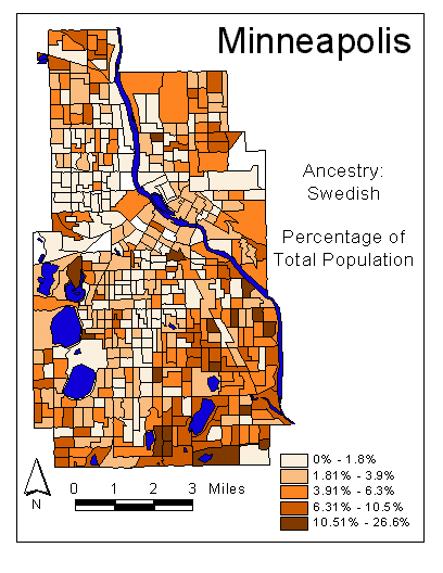 Map of Swedish Ancestry