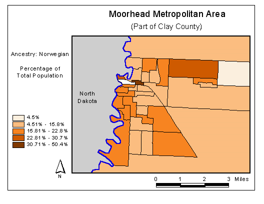 Map of Norwegian Ancestry