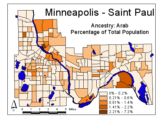 Map of Arab Ancestry