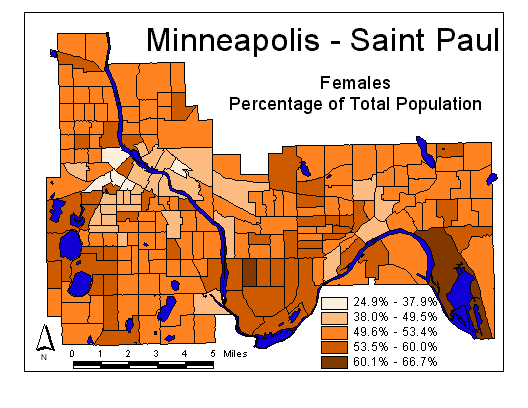 Gender Map: Females