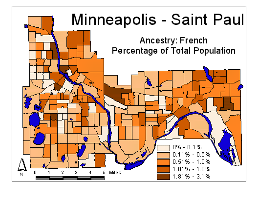 Map of French Ancestry