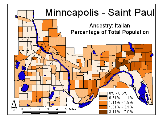 Map of Italian Ancestry