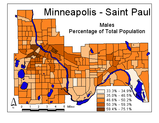 Gender Map: Males