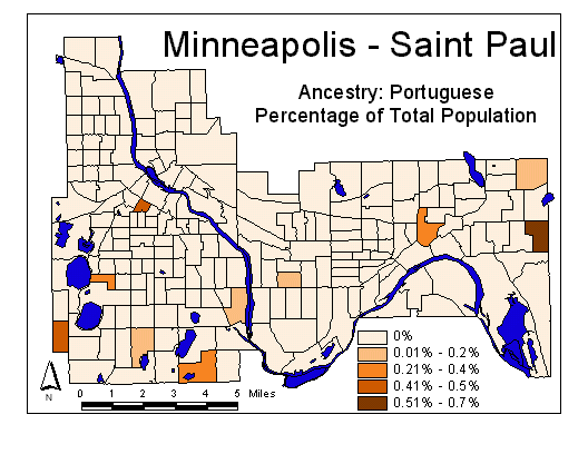 Map of Portuguese Ancestry