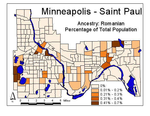 Map of Romanian Ancestry