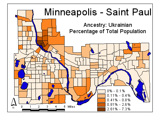 Map of Ukrainian Ancestry