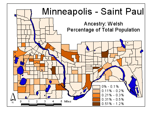 Map of Welsh Ancestry