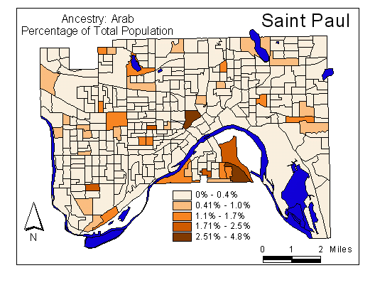 Map of Arab Ancestry