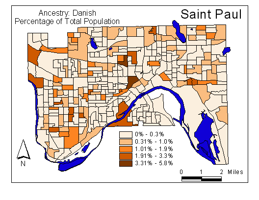 Map of Danish Ancestry