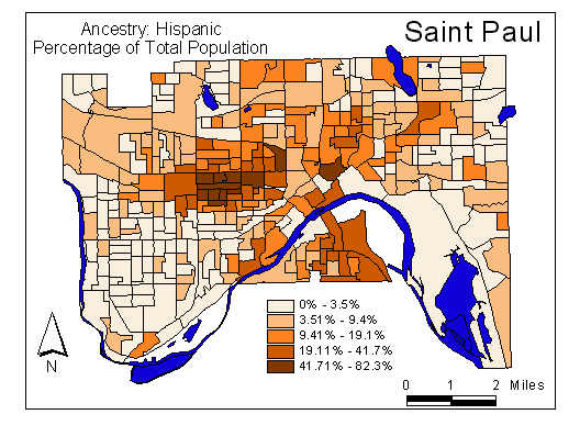 Map of Hispanic Ancestry