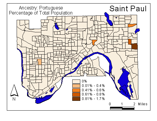 Map of Portuguese Ancestry