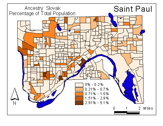 Map of Slovak Ancestry