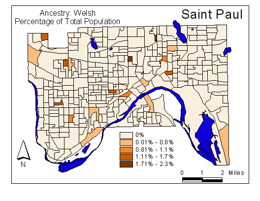 Map of Welsh Ancestry