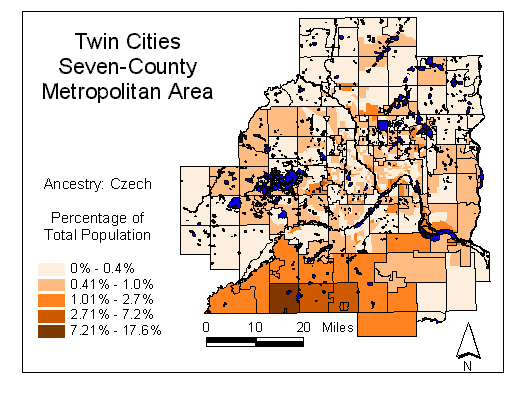Map of Czech Ancestry