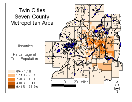 Map of Hispanic Ancestry