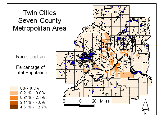 Race Map: Laotian