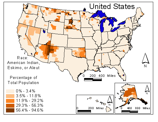 Race Map: American Indian