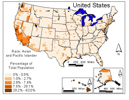 Race Map: Asian