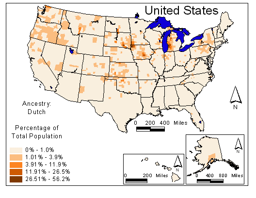 Map of Dutch Ancestry