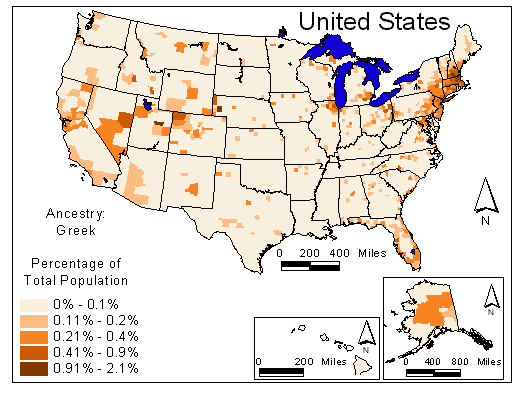 Map of Greek Ancestry