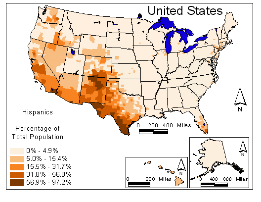 Map: Hispanics