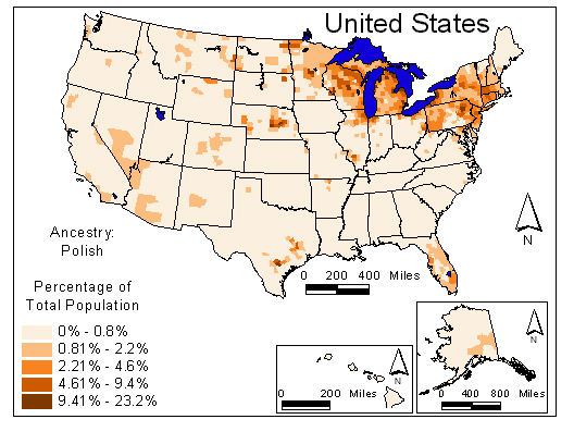 Map of Polish Ancestry